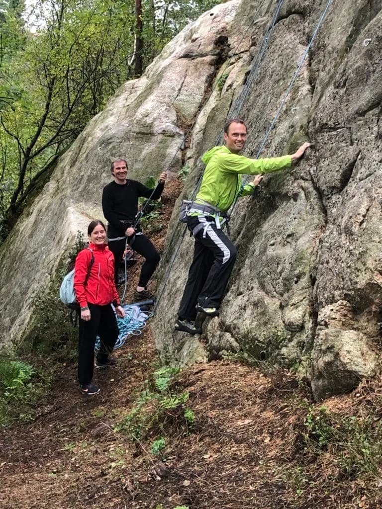 Klatrere på feltet Hatleberg